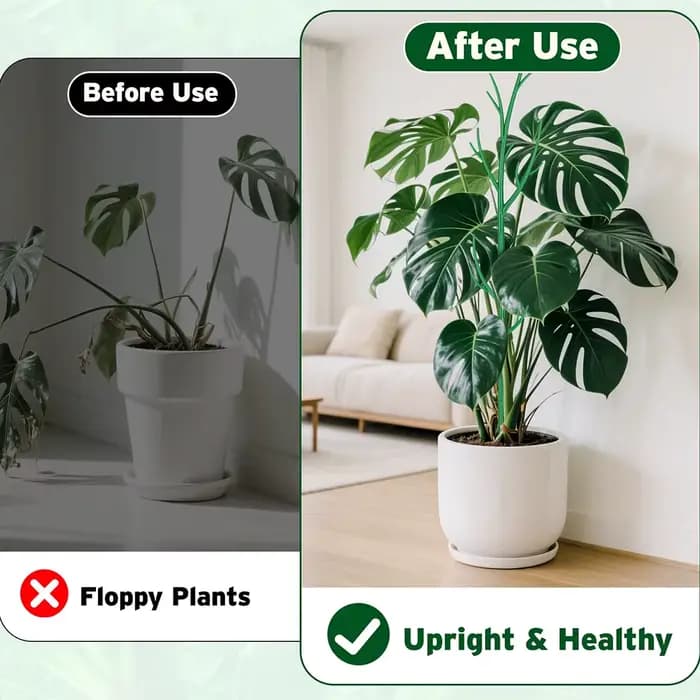 Piquets de Support pour plantes de 70cm, simulation de branche d'arbre réutilisables, Support d'esca