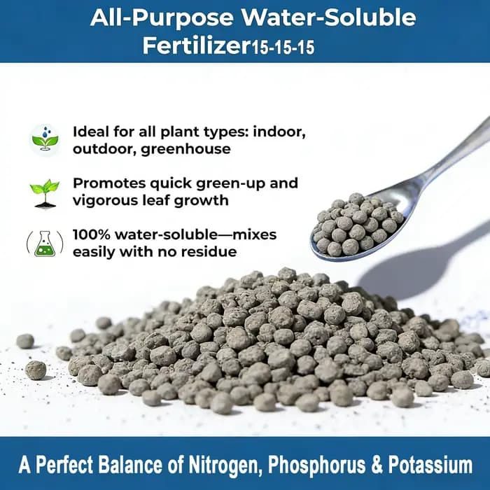 Engrais soluble dans l'eau tout usage 15-15-15