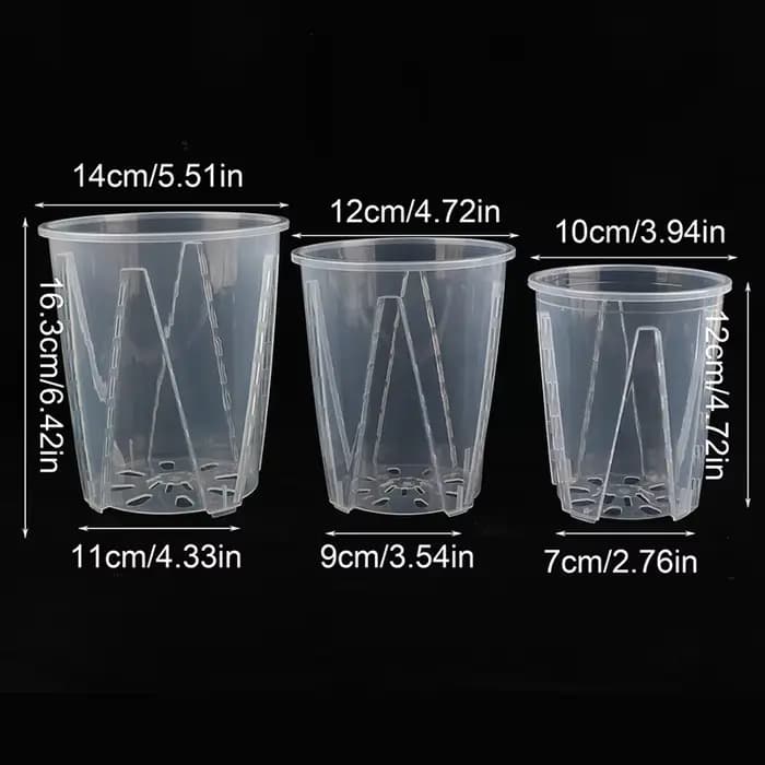 Pot de plante en plastique transparent, porte-fleur cylindrique, plan végétal durable, anti-déformat