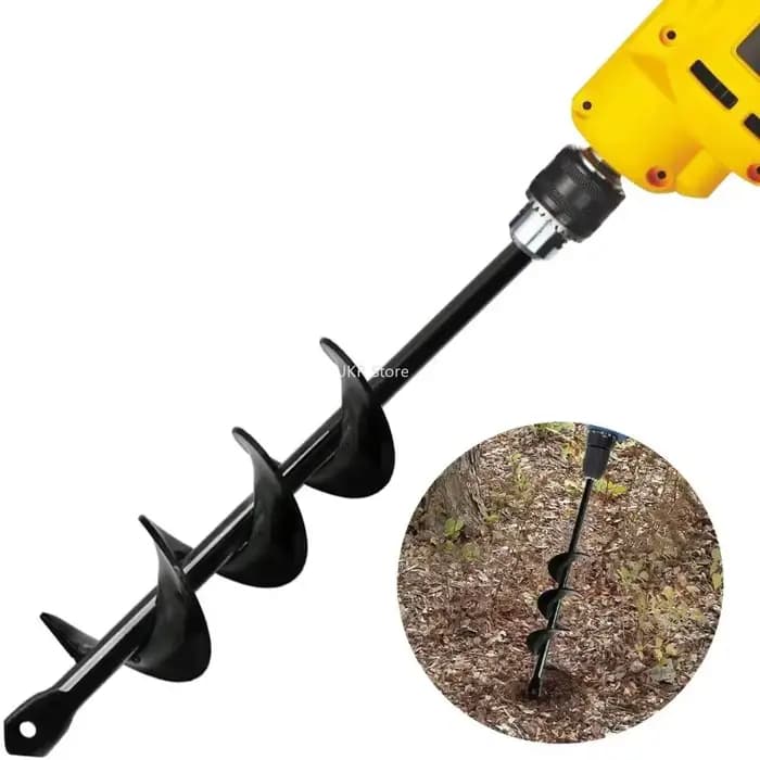 Tarière spirale manuelle ou électrique pour jardinage