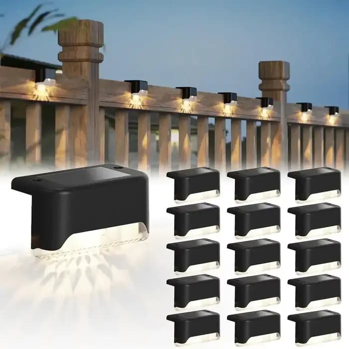 Lampes solaires à LED étanches pour marches extérieures, rampe, escaliers, clôture, cour, chemin de