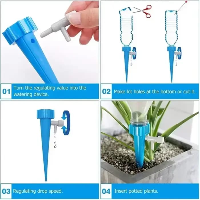 Système d'irrigation goutte-à-goutte automatique, auto-arrosage réglable pour plantes, serres, jardi