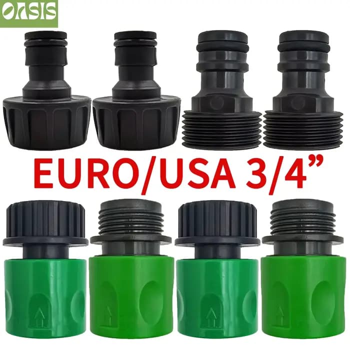 Oasis connecteur rapide mamelon EURO USA 3/4 pouces mâle fileté tuyau adaptateur pour jardin tube sy