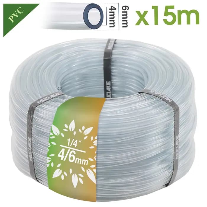 1-100M 1/4 ''Clair PVC Micro Jardin Irrigation Tuyau Souple 4/6MM Tube En Plastique Transparent Pompe D'aquarium