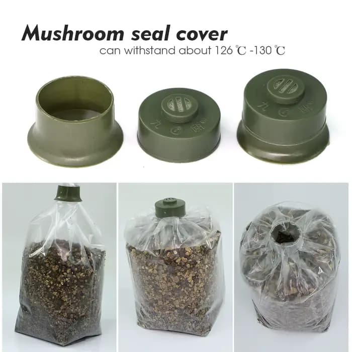 Sac de culture de champignons Spawn, couvercle de filtre, capuchon d'anneau de verrouillage à Double