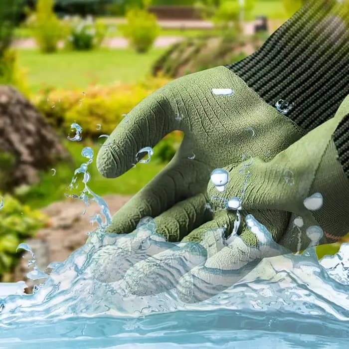 1 paire de gants de jardinage en latex imperméables