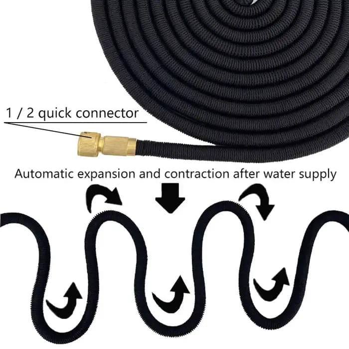 Tuyau d'arrosage haute pression, tuyau magique extensible pour l'arrosage et le nettoyage du jardin,