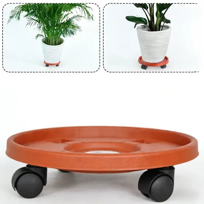 Plateau pour pot de fleurs avec roulettes universelles mobiles