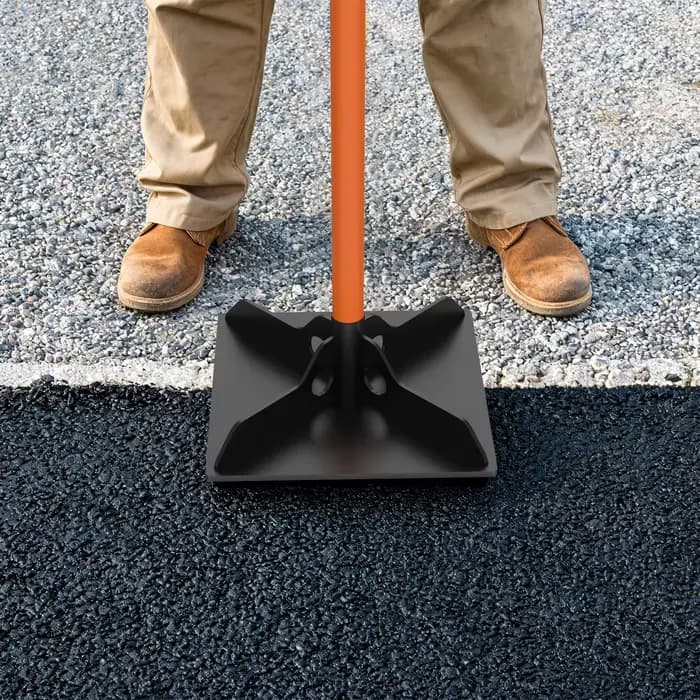 Pilon à main en acier robuste avec manche de 48 pouces, outil de compactage manuel pour le nivelleme