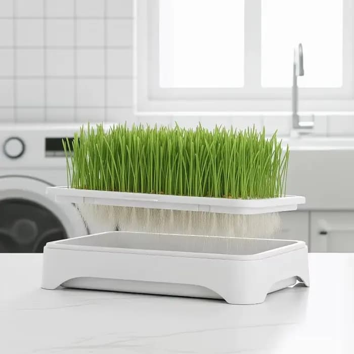 (.) Bac de culture hydroponique pour herbe à chat