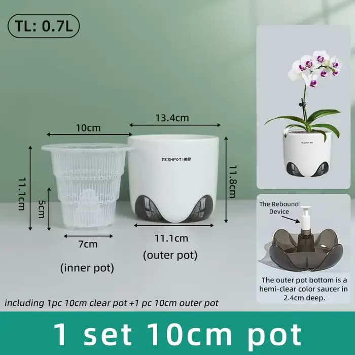 Pots d'orchidées Meshpot avec trous pour repoulter le jardinière d'orchidée en céramique à imitation