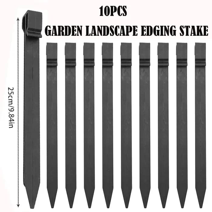 10 pièces jardin tondeuse à gazon cheville limite clou en plastique pelouse bordure piquet paysage