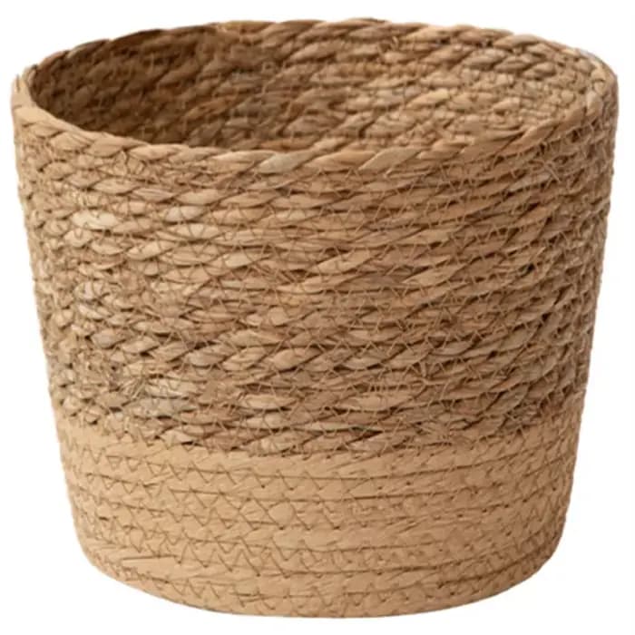 Panier de rangement en rotin tressé à la main pour plantes et fleurs
