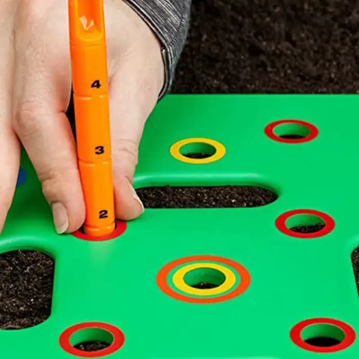 Seeding Square - Gabarit de semis avec plateau pour pots de fleurs et jardinage potager