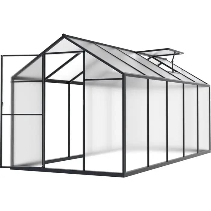 Serre pour 6' x 10', maison verte en polycarbonate avec évent réglable