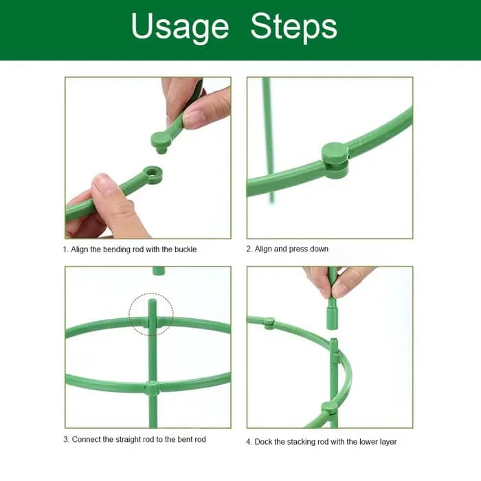 Support de plante verte durable, demi-rond, facile à utiliser, support de piquet de jardin parfait,