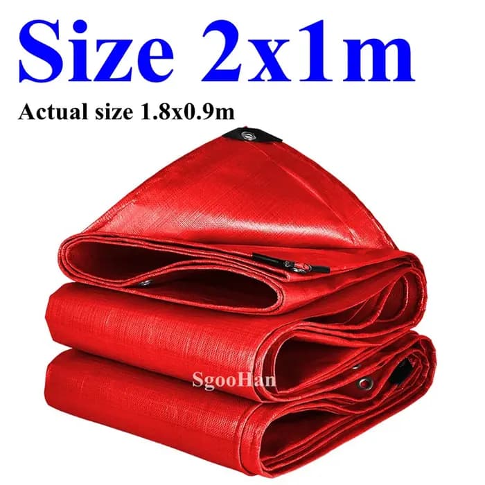Bâche en PE rouge imperméable