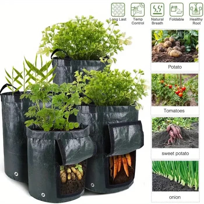 Sacs de culture pour pommes de terre 3/5/7/10 gallons, sacs de culture pour plantes de jardinage, pour pommes de terre, tomates, carottes et autres légumes, conteneur de plantation