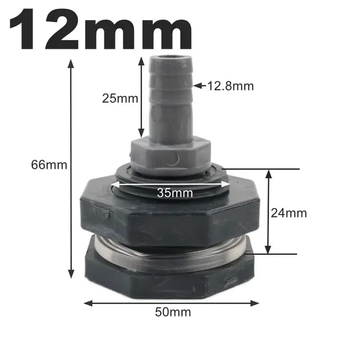 Connecteur de réservoir d'eau en PVC, Tube G1/2 à 8/10/12/16mm, adaptateur de réservoir de poisson d