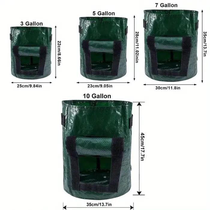 Sacs de culture pour pommes de terre 3/5/7/10 gallons, sacs de culture pour plantes de jardinage, pour pommes de terre, tomates, carottes et autres légumes, conteneur de plantation