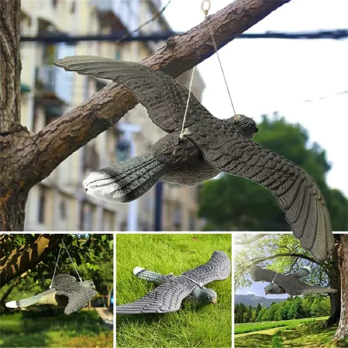Faux faucon volant 3D, leurre répulsif d'oiseaux, lutte antiparasitaire, épouvantail de jardin, orne