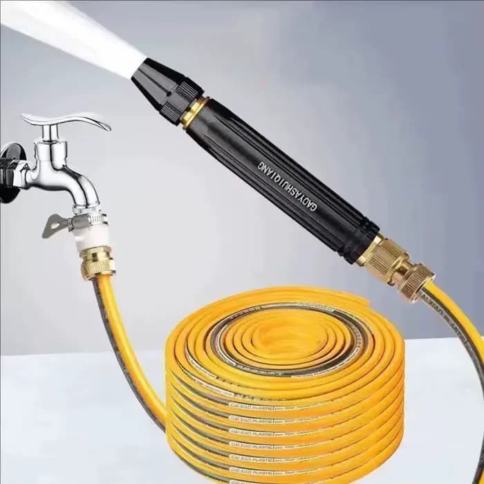 1 ensemble de tuyaux d'arrosage de jardin, dotés de pistolets à eau haute pression réglables et de tuyaux flexibles résistants à l'usure. 5-40 m peuvent être sélectionnés.