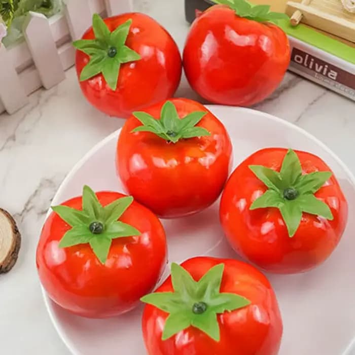 Mini Ornement en Mousse Artificielle en Forme de Tomate, Mignonne Simulation Réaliste de Tomate, Artisanat de Faux Légumes, Décorations pour Mariages et Fêtes