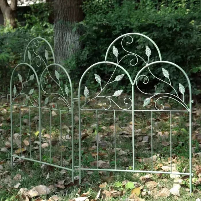 Clôture de jardin en fer Vintage, bordure de fleurs rustique d'extérieur pour décoration de cour, barrière de plantes, bordure de paysage décorative pour Villa/jardin