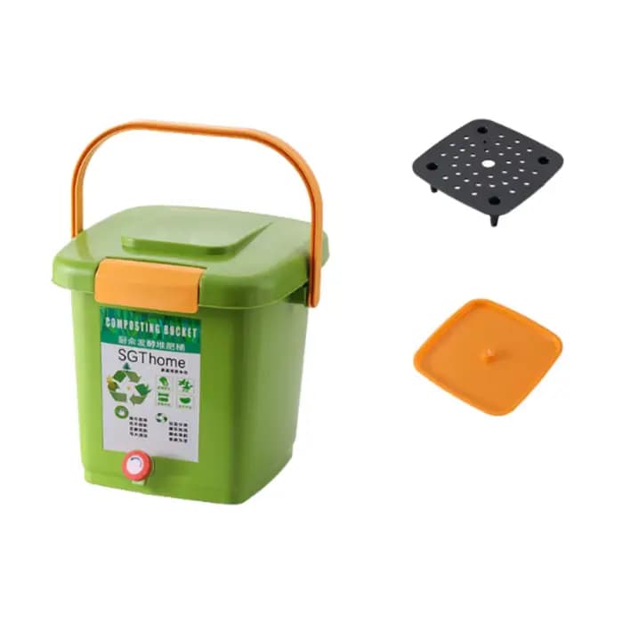 Bac à compost d'intérieur Portable avec couvercle, réservoir de Fermentation, conteneur de compost, seau à compost pour ferme, cuisine, cour, verger extérieur