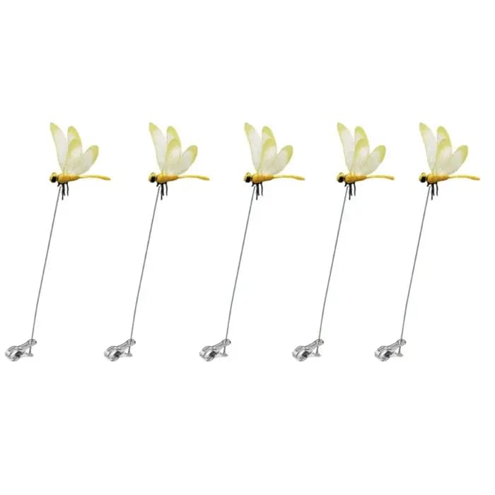 3x faux libellules à clips