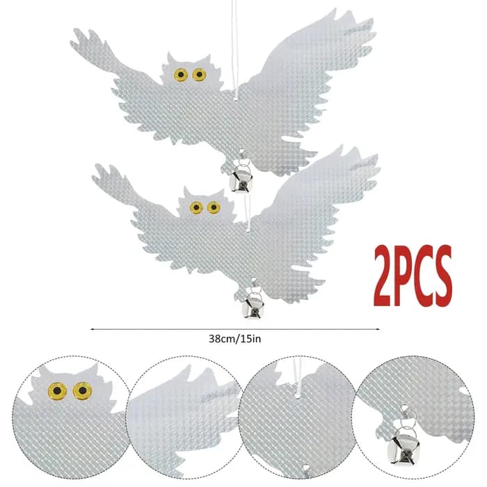 Faux hiboux effrayent les oiseaux avec 360 ° Tête pivotante imperméable