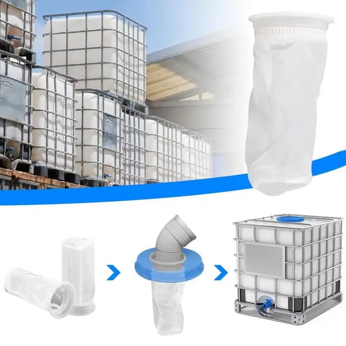 Filtre en Nylon pour réservoir d'eau IBC, 2 pièces, pour ventilation, couvercle de baril, fourre-tou