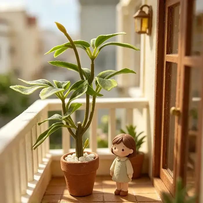 Mini pot en terre cuite, plante artificielle en pot, modèle de scène de jardin pour maison de poupées, ornements de micro-paysage pour maison de poupées, accessoires photo