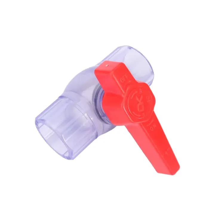 Robinet à tournant sphérique pour tuyau UPVC bleu translucide, 20 ~ 63mm, pour l'irrigation du jardi