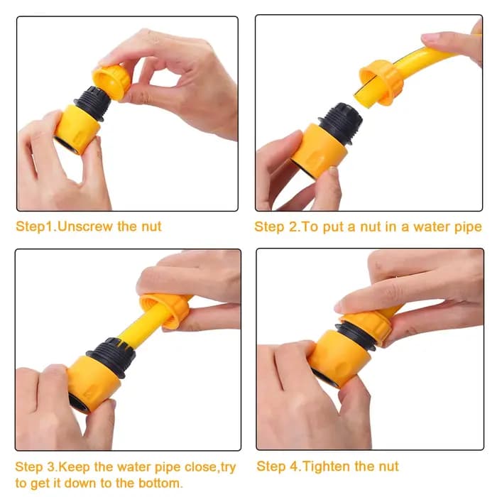 Tuyau d'arrosage de jardin ABS, raccord rapide, extrémité de 1/2 pouces, filetage intérieur et extér