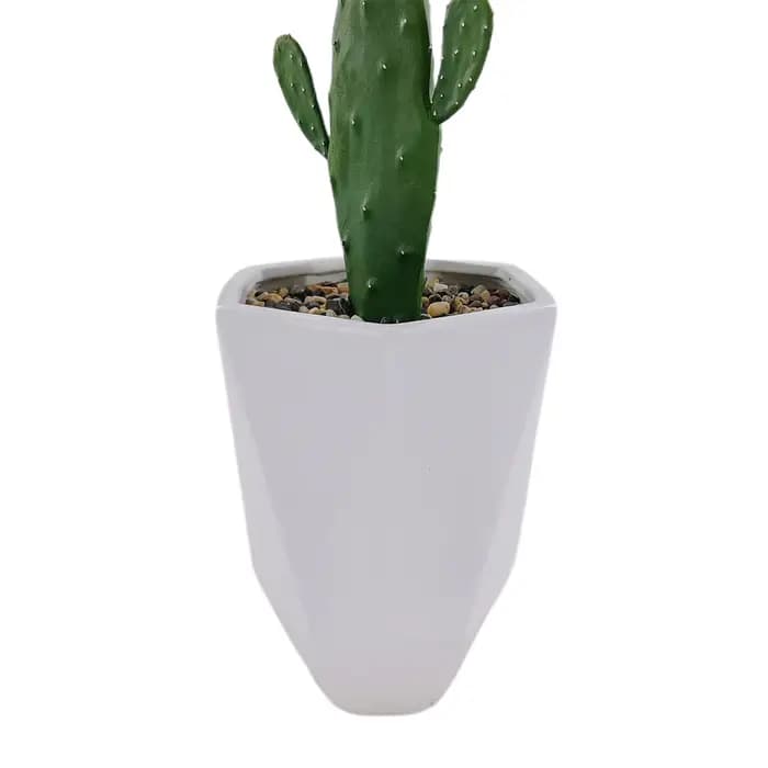 Grandes Plantes Artificielles Pantum Succulentes avec Pierre et Pot de Fleur en Céramique
