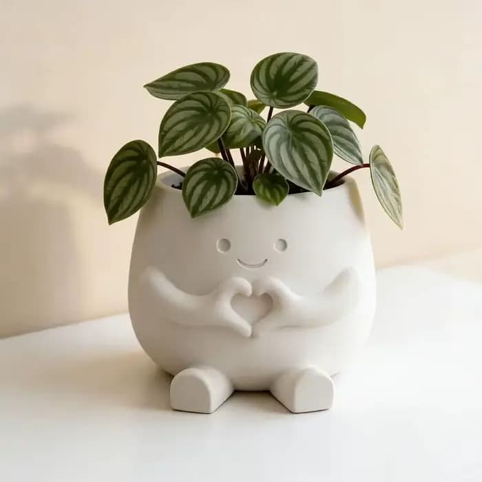 Pot de fleurs en résine en forme de tête de fleur mignon pour intérieur et extérieur