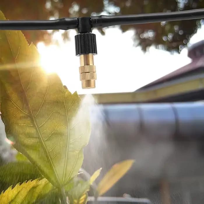 Système de refroidissement par brumisation en laiton pour jardin, d'argile, arrosage, 1/4, buses d'a