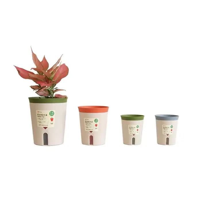Pot de fleurs hydroponique en plastique auto-absorbant, jardinière auto-arrosante, décor de bureau p