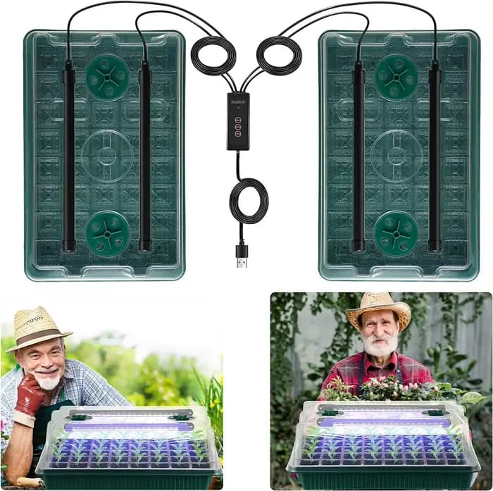 Lot De 2 Plateaux De Démarrage Pour Graines Avec Kit De Germination À Dôme Élevé – 80 Cellules