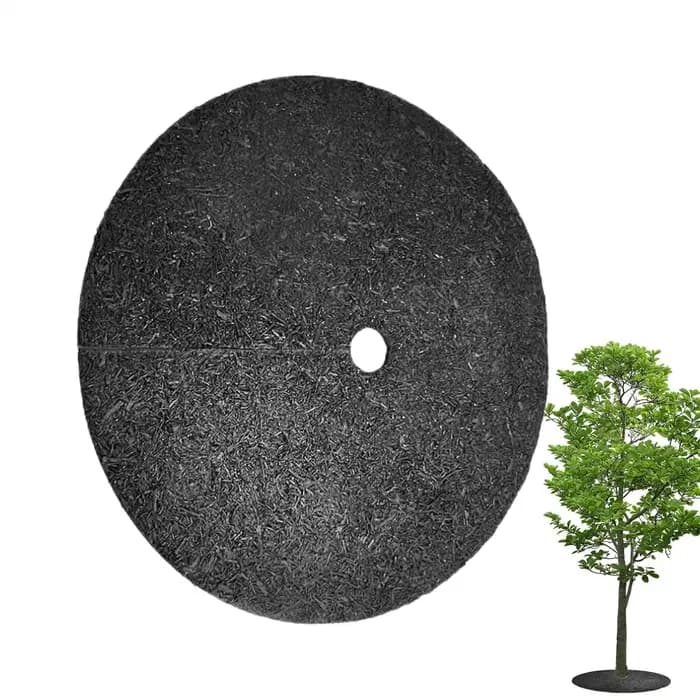 Tapis de paillage non tissé robuste et réutilisable pour arbres