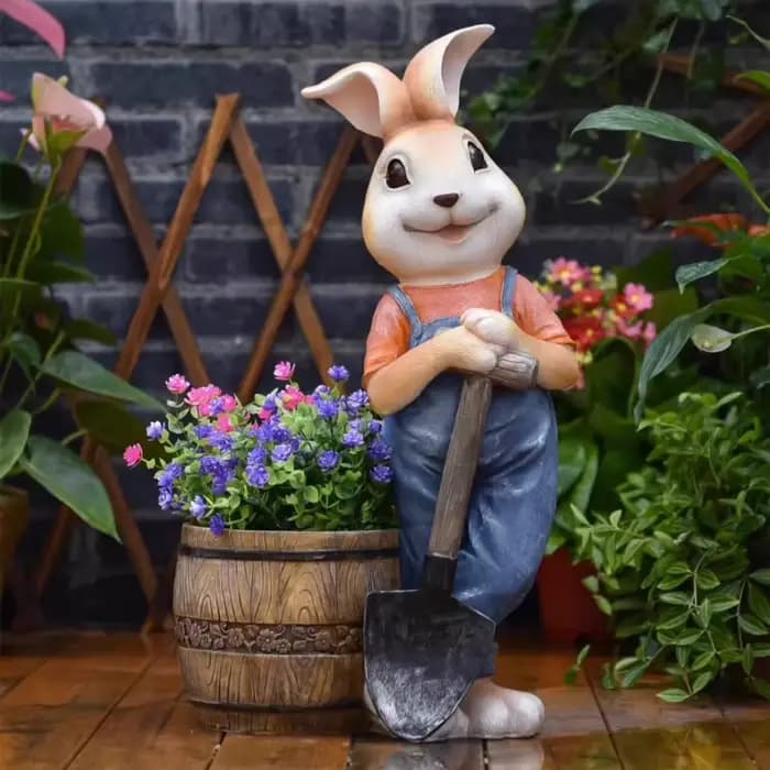 Pot de jardinière de lapin de dessin animé
