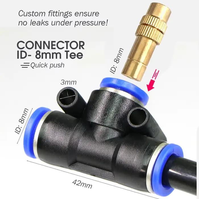 Kit d'atomiseur à buse en laiton réglable pour jardin extérieur, tuyau de 5/8mm, nébulisation, Humid