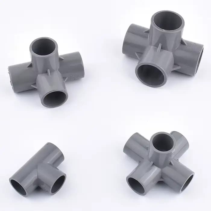 Raccords de connecteur de jardin en PVC gris 20/25/32/40/50mm droits 90 ° Adaptateur de tuyau d'ea