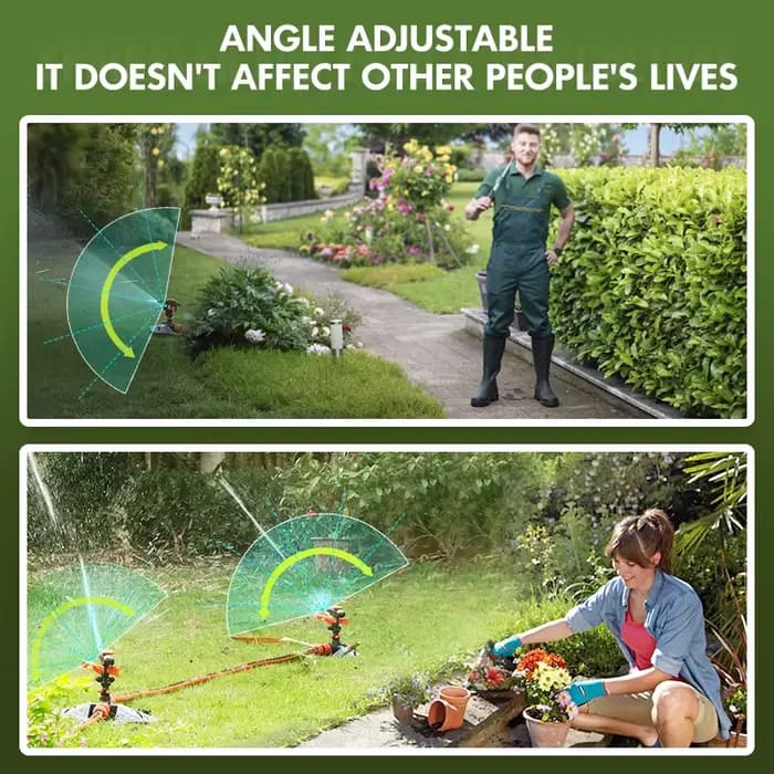 Arroseurs de pelouse d'arrosage de jardin automatique 360 ° Système d'arrosage par irrigation rota