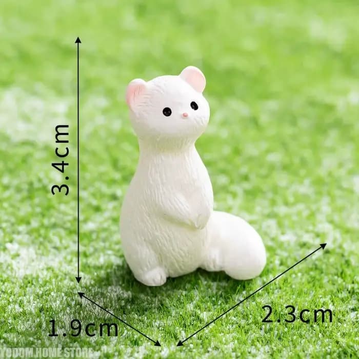 3 pièces de figurines miniatures de frettes mignonnes de dessin animé, décoration de maison DIY, miniatures de bureau Kawaii, accessoires d'ornement, artisanat, cadeaux pour enfants