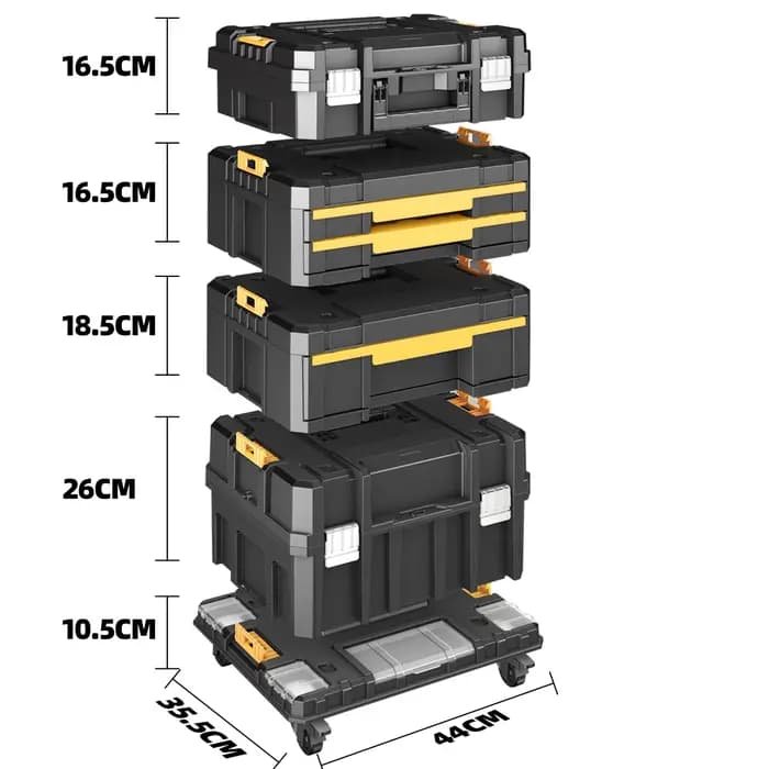 Ensemble de boîtes à outils modulaires empilables - Boîte