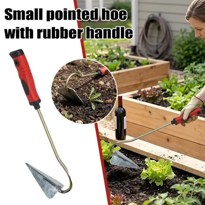Petite houe de jardin pointue avec manche ergonomique
