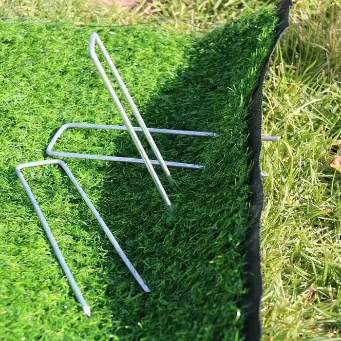Agrafes de paysage 50 pièces, épingles de jardin en forme de U, agrafes de piquets de jardin, piquet