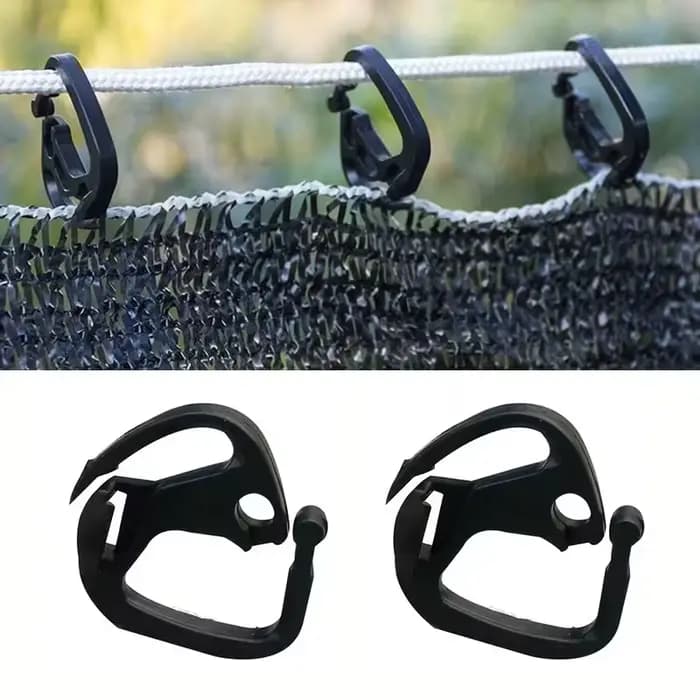 Clips de fixation en plastique pour toile d'ombrage, crochets de suspension, pinces à boucle pour fi